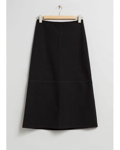 & Other Stories A-line Skirt - Black