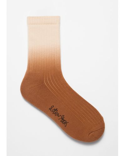 & Other Stories Ribbed Gradient Socks - Brown