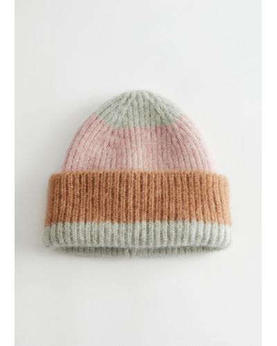 & Other Stories Fuzzy Mohair Beanie - Pink