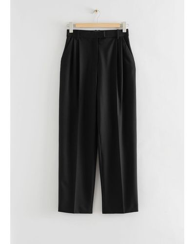 & Other Stories Tailored Relaxed-fit Trousers - Blue