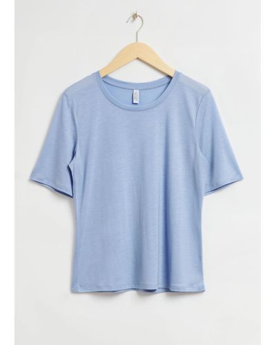 & Other Stories Loose-fit Crew-neck T-shirt - Blue