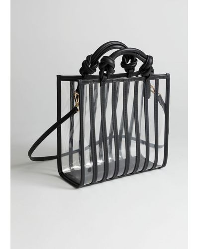 & Other Stories Clear Tote Bag - Black