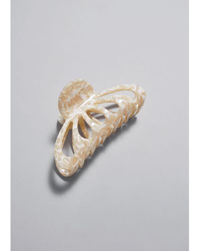 & Other Stories Butterfly Claw Clip - White