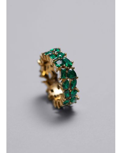 & Other Stories Crystal Mishmash Ring - Blue