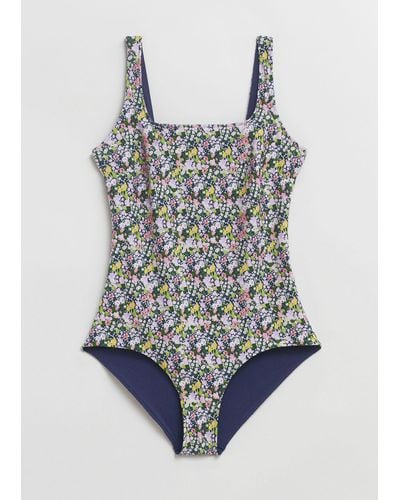 & Other Stories Reversible Swimsuit - Blue