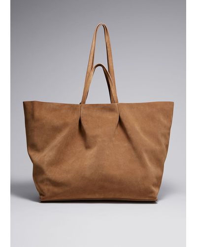& Other Stories Large Tote Bag - Brown