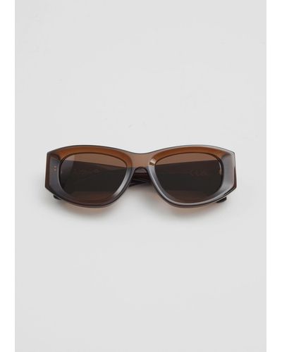 & Other Stories Sporty Silhouette Acetate Sunglasses - Gray