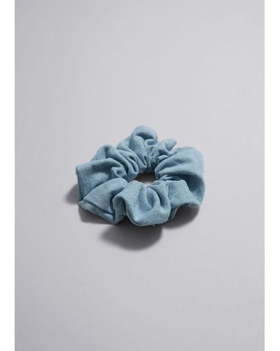 & Other Stories Denim Hair Scrunchie - Blue