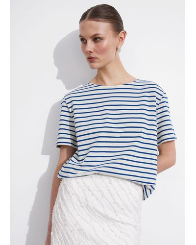 & Other Stories Striped T-shirt - Grey