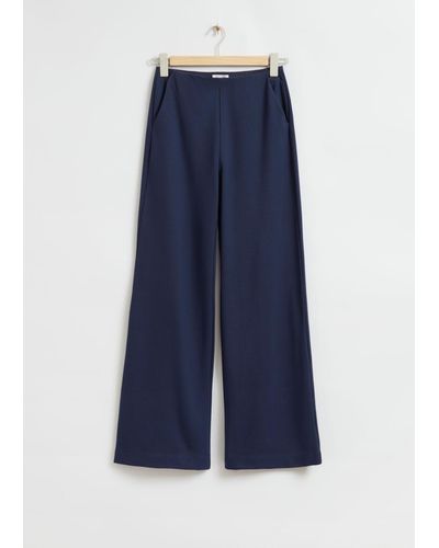& Other Stories Wide Pants - Blue