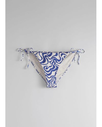 & Other Stories Bow-detailed Bikini Briefs - Blue