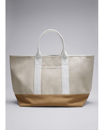 & Other Stories Large Canvas Tote - Grey