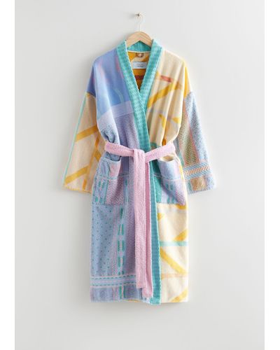 & Other Stories Limited Edition Upcycled Bathrobe - Blue