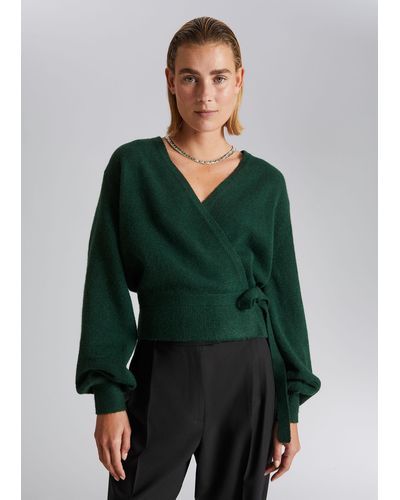 & Other Stories Wrap Jumper - Green