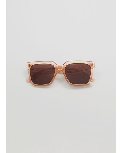 & Other Stories Squared Angular Sunglasses - Brown