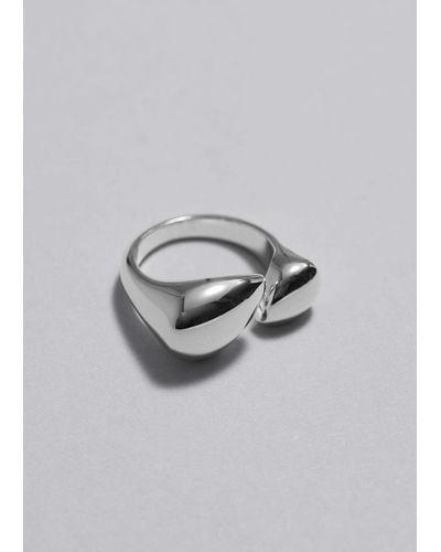 & Other Stories Chunky Open Ring - Gray