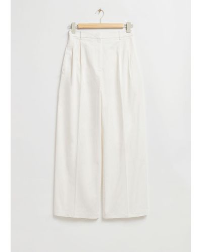 & Other Stories Tailored Straight-leg Pants - White