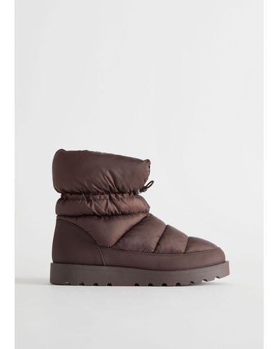 & Other Stories Padded Winter Boots - Brown