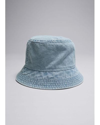 & Other Stories Denim Bucket Hat - Blue