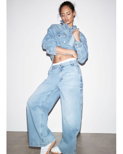 & Other Stories Wide Low-waist Jeans - Blue
