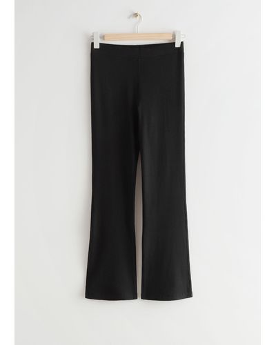 & Other Stories High Waist Trousers - Black