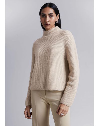 & Other Stories Boxy Heavy Knit Jumper - White