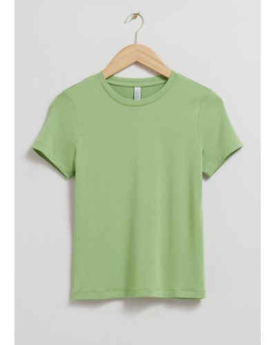 & Other Stories Basic T-shirt - Green