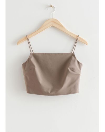 & Other Stories Strappy Crop Top - Natural