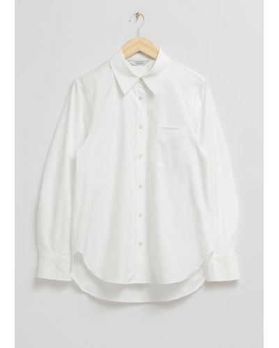 & Other Stories Cotton Twill Shirt - Grey