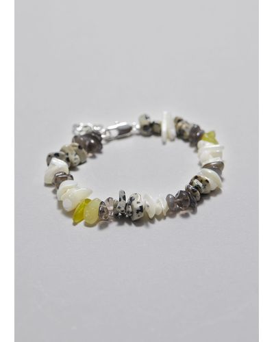 & Other Stories Semi-precious Stone Bracelet - Grey