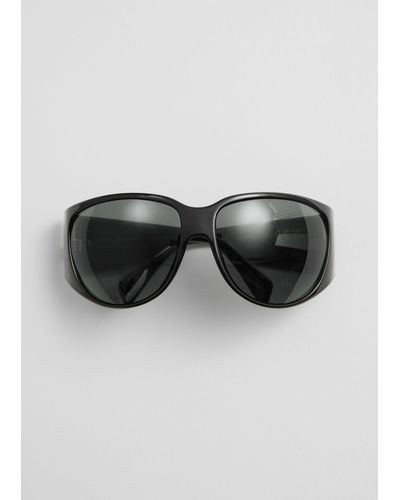 & Other Stories Rounded Sunglasses - Black