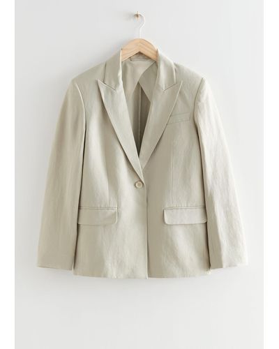 & Other Stories Oversized Blazer - Natural
