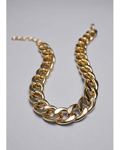 & Other Stories Chunky Chain Necklace - Metallic