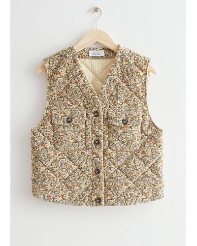 & Other Stories Quilted Vest - Multicolour