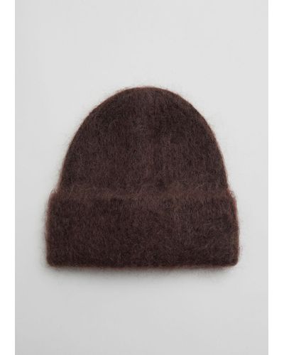 & Other Stories Brushed Mohair-blend Beanie - Brown