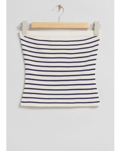 & Other Stories Tube Top - Blue