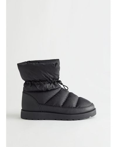 & Other Stories Padded Winter Boots - Black