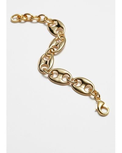 & Other Stories Sculptural Chain Bracelet - White