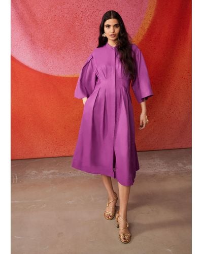& Other Stories Wide-sleeve Midi Dress - Pink