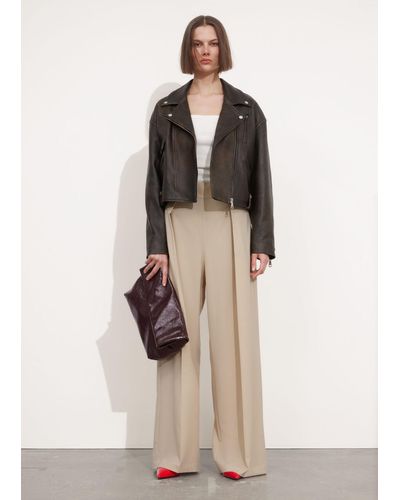 & Other Stories Wide Pants - Natural