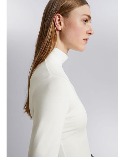 & Other Stories Turtleneck Top - White