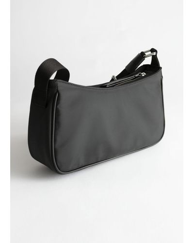 & Other Stories Small Nylon Shoulder Bag - Black