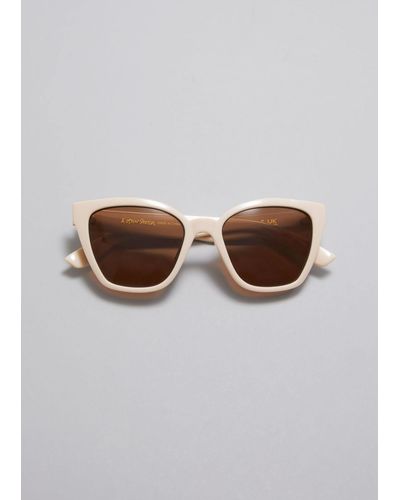 & Other Stories Cat Eye Sunglasses - Brown