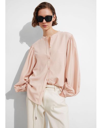 & Other Stories Puff-sleeve Blouse - Pink