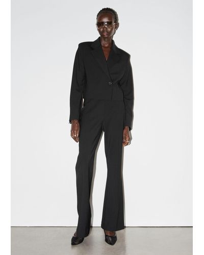 & Other Stories Tailored Bootcut Pants - Black