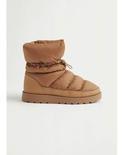 & Other Stories Padded Winter Boots - Natural