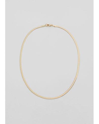 & Other Stories Snake Chain Necklace - White