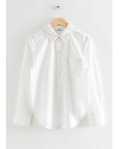 & Other Stories Gemstone Embellished Shirt - White
