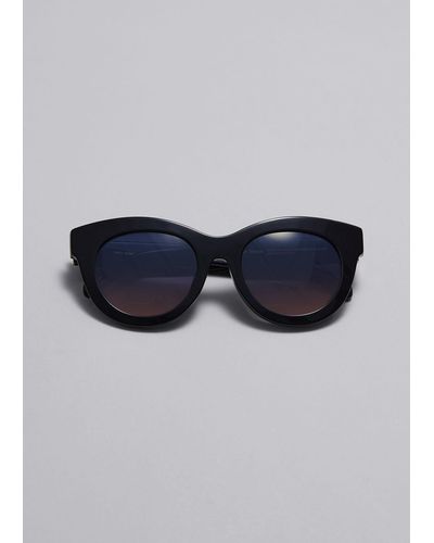 & Other Stories Polarized Cat-eye Sunglasses - Blue