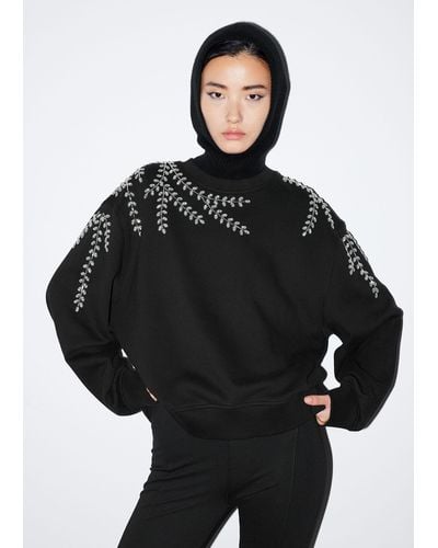 & Other Stories Oversized Beaded Sweatshirt - Black